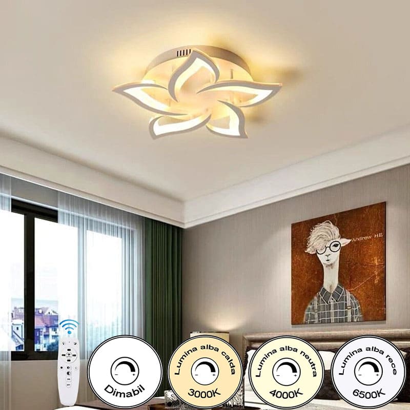 Lustra-Led-120W-Dimabila-Trei-Moduri-Iluminare-d580mm-Alb